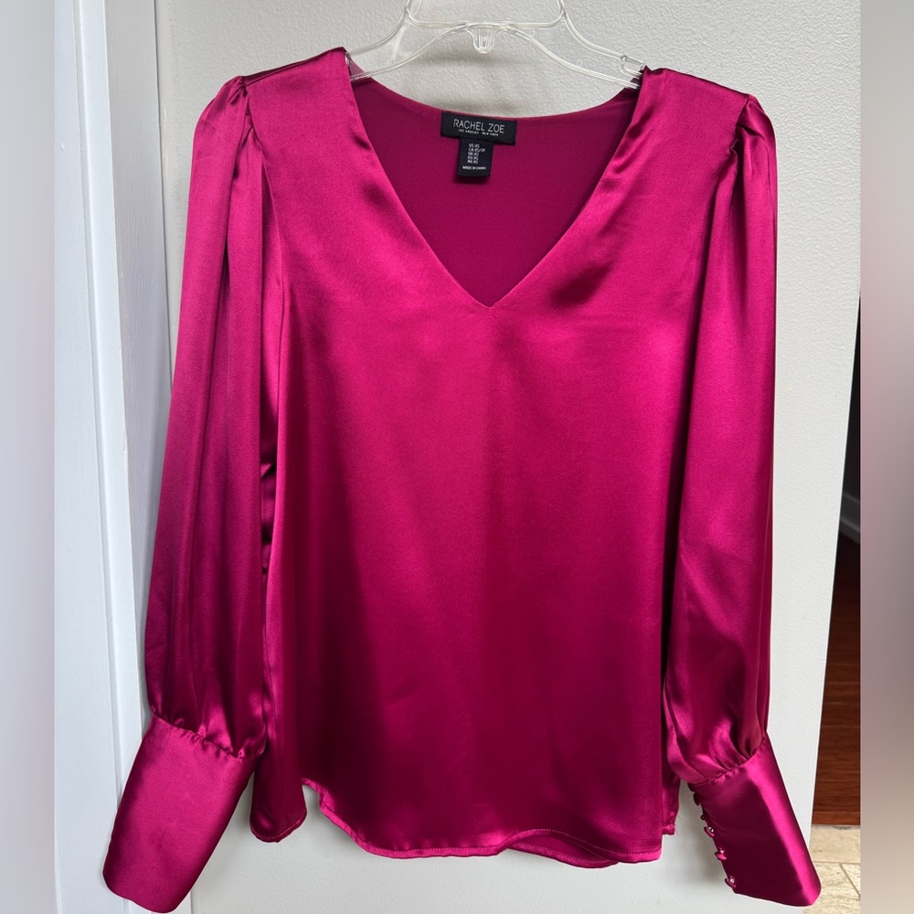 Magenta silky blouse
